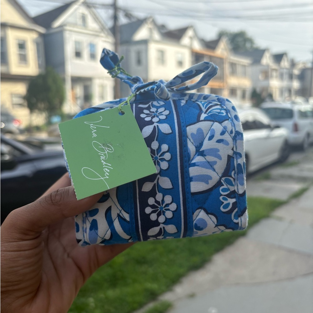 Vera Bradley Blue and White Floral Pouch